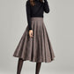 Wool Tartan A Line Skirt 3167