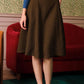 Brown womens winter wool skirt TT0197