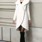 Winter White Hooded Wool Coat 1119