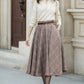 Autumn Winter Midi Swing Wool Skirt 5400