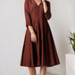 Knee length linen dress for women 5600