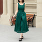 Green Sleeveless summer linen dress 4968 -Size S #CK2400312