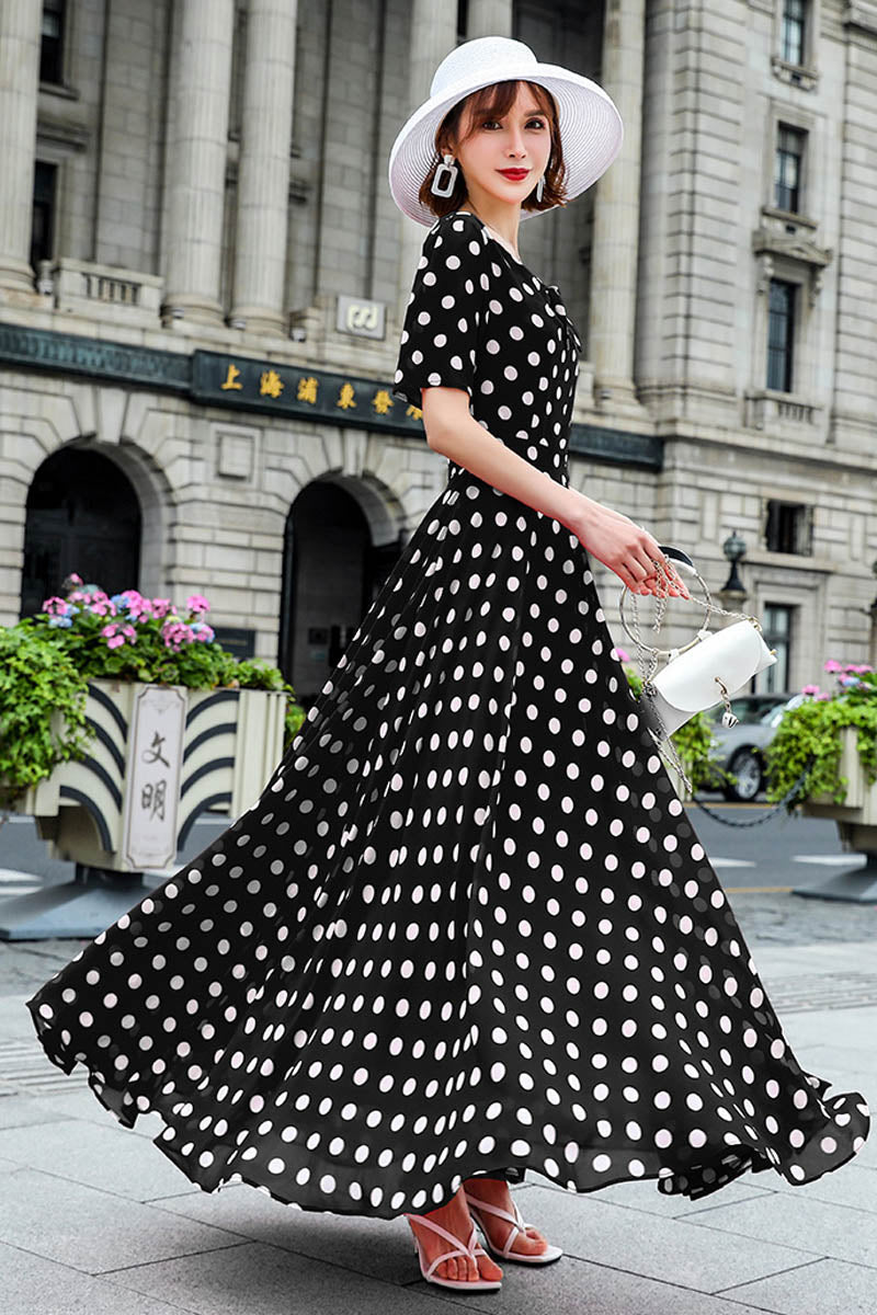 black and white plaid bohemian maxi dress 4339