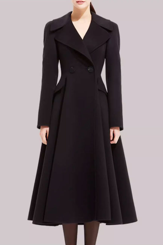 maxi winter wool coat women 4435