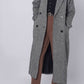 Striple winter wool coat women 4632