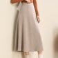 Elastic waist a line winter wool skirt women 4753