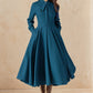 Classic 50s Fit And Flare Wool Dress 6519