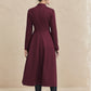 Winter wool long fit and flare warm dress for women 6517