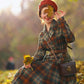 Vintage Plaid Long Winter Wool Coat 4730