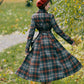 Vintage Plaid Long Winter Wool Coat 4730