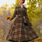 Vintage Plaid Long Winter Wool Coat 4730