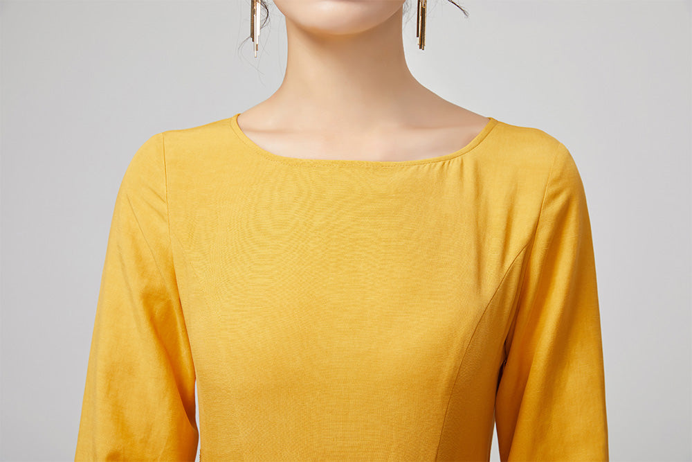 Plain Yellow Dress