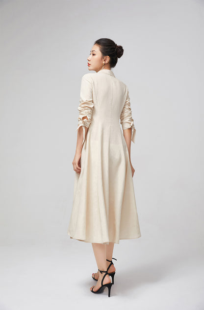summer front button dress