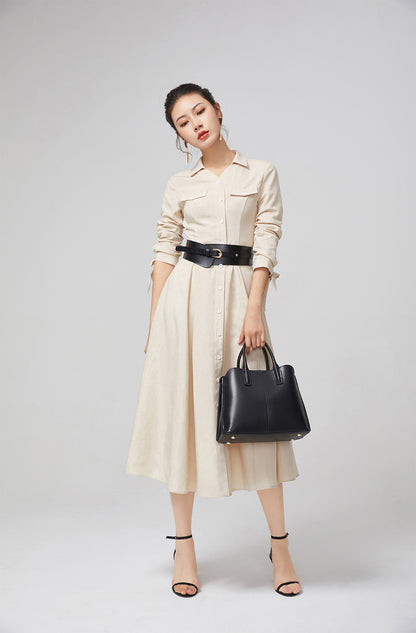 dress with belt