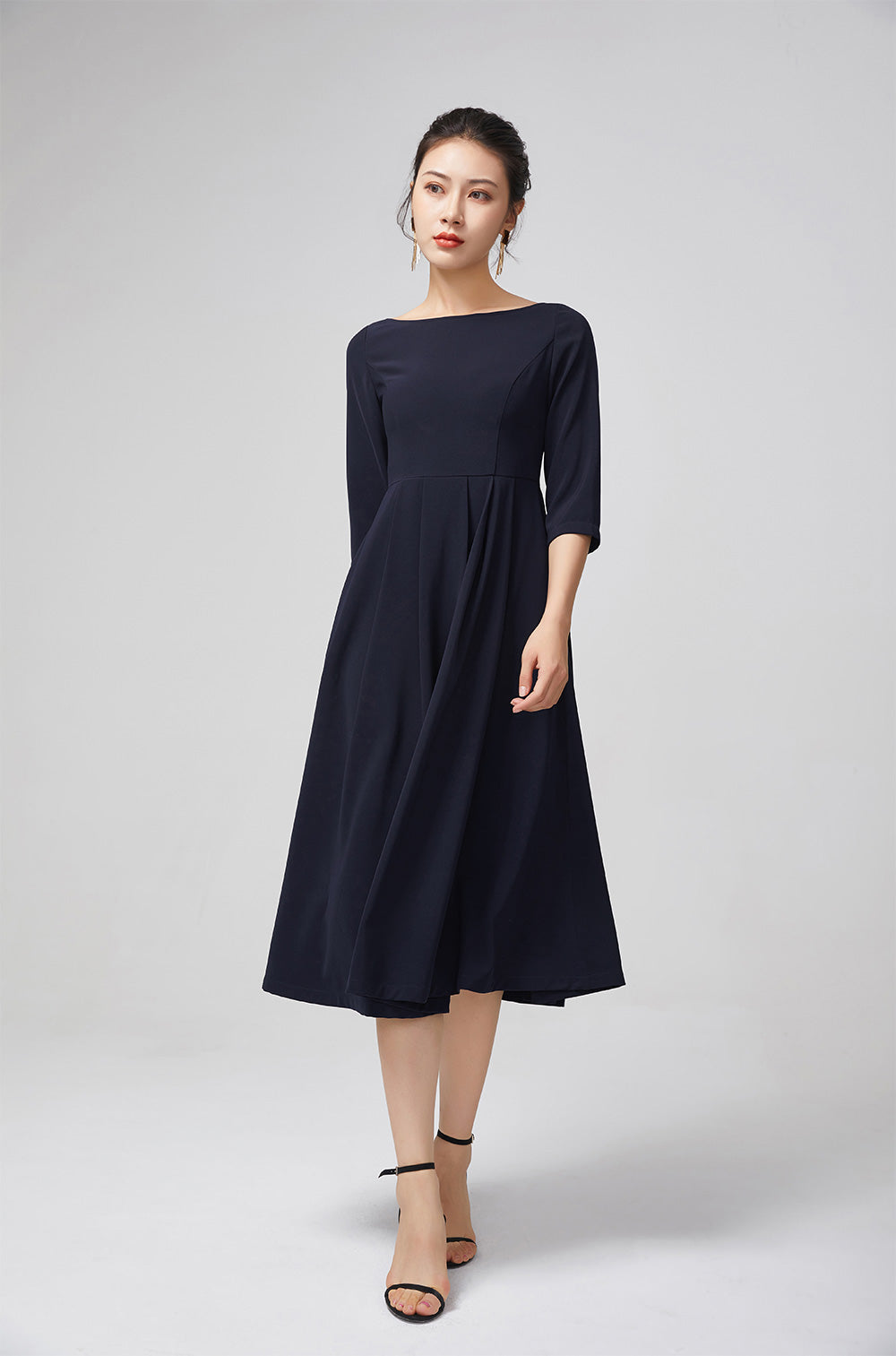 navy flowy dress Sierra Sweetheart Maxi Dress | Navy