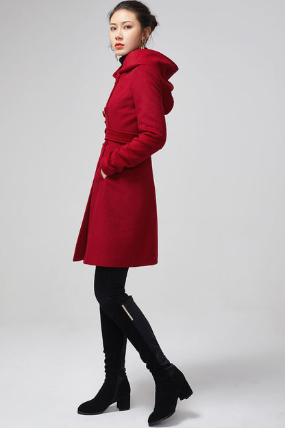 hooded coat