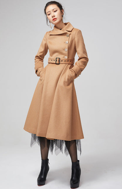 brown wool coat