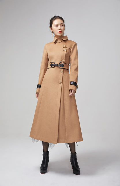 brown wool coat