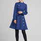 winter short wool dress with pockets and long sleeves 2238