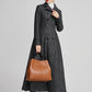 Double breasted wool maxi coat for women 2252#