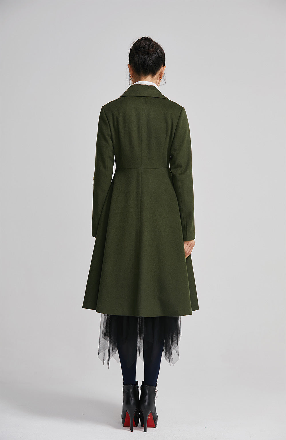 Dark green winter hot sale coat womens