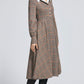 long sleeve flared wool dress 2271#