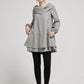 wome's  wool tuic dress in grey 2310#