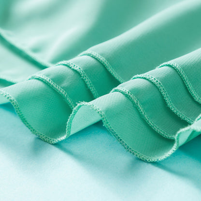 Eco-Friendly Handmade Chiffon Maxi Dress – Elegant Summer Green | Xiaolizi 2854