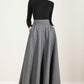 Vintage 1950s Elastic waist Wool skirt for women 2437