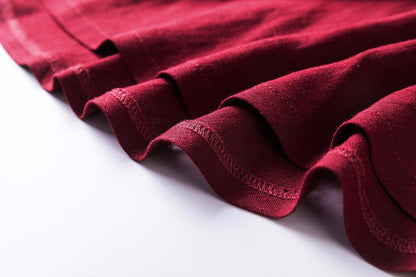 Swing fit and flare dress in burgundy 2336#
