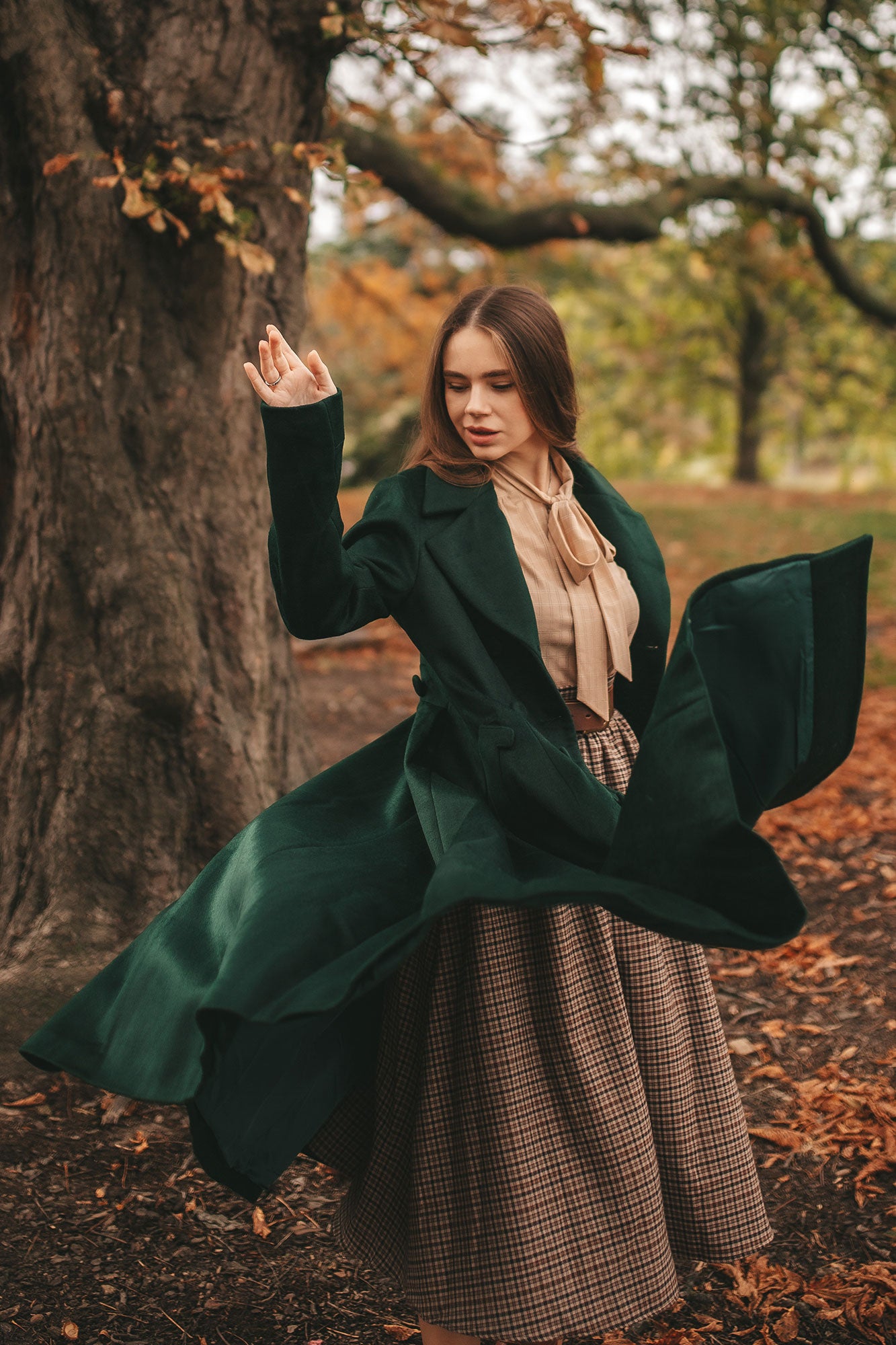 Vintage inspired Long wool coat, Winter coat women 3160 – XiaoLizi