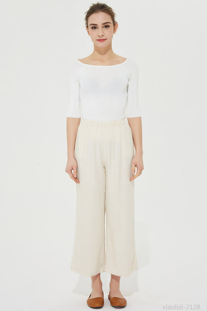 beige linen pant