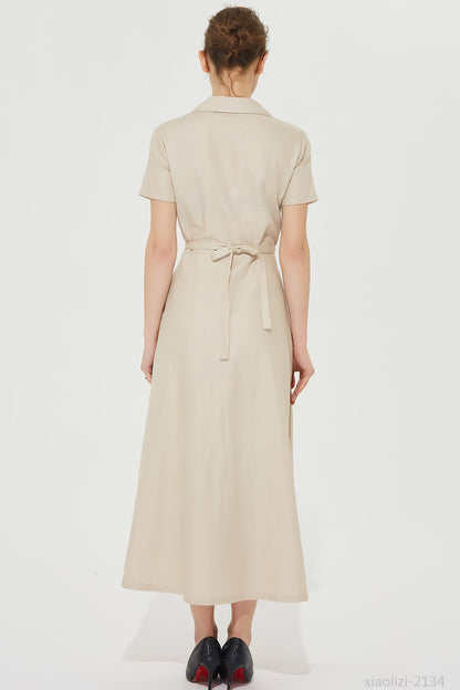 maxi linen dress