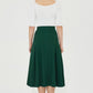 summer linen a line pleated skirt 2140