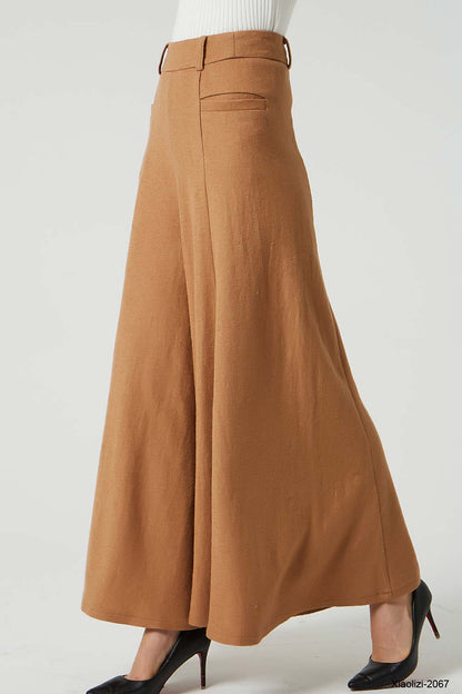 long wool pant