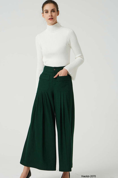 long wool pant