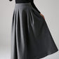A Line long Maxi Wool Skirt 1091#
