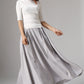 Light gray Swing pleated skirt 1041#