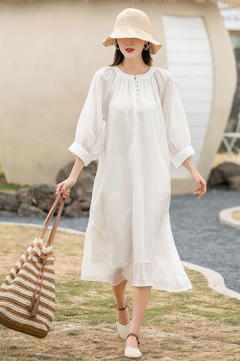 white linen maxi dress Tiered Dress, Open Back Summer Dress, Adjustable Straps, V Neck, Pockets, M / Light Blue fully lined Princess Polly Lower Impact Main White Linen Maxi Dress -