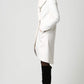 Women’s Wool Midi Coat with Hood in Winter White 1119#