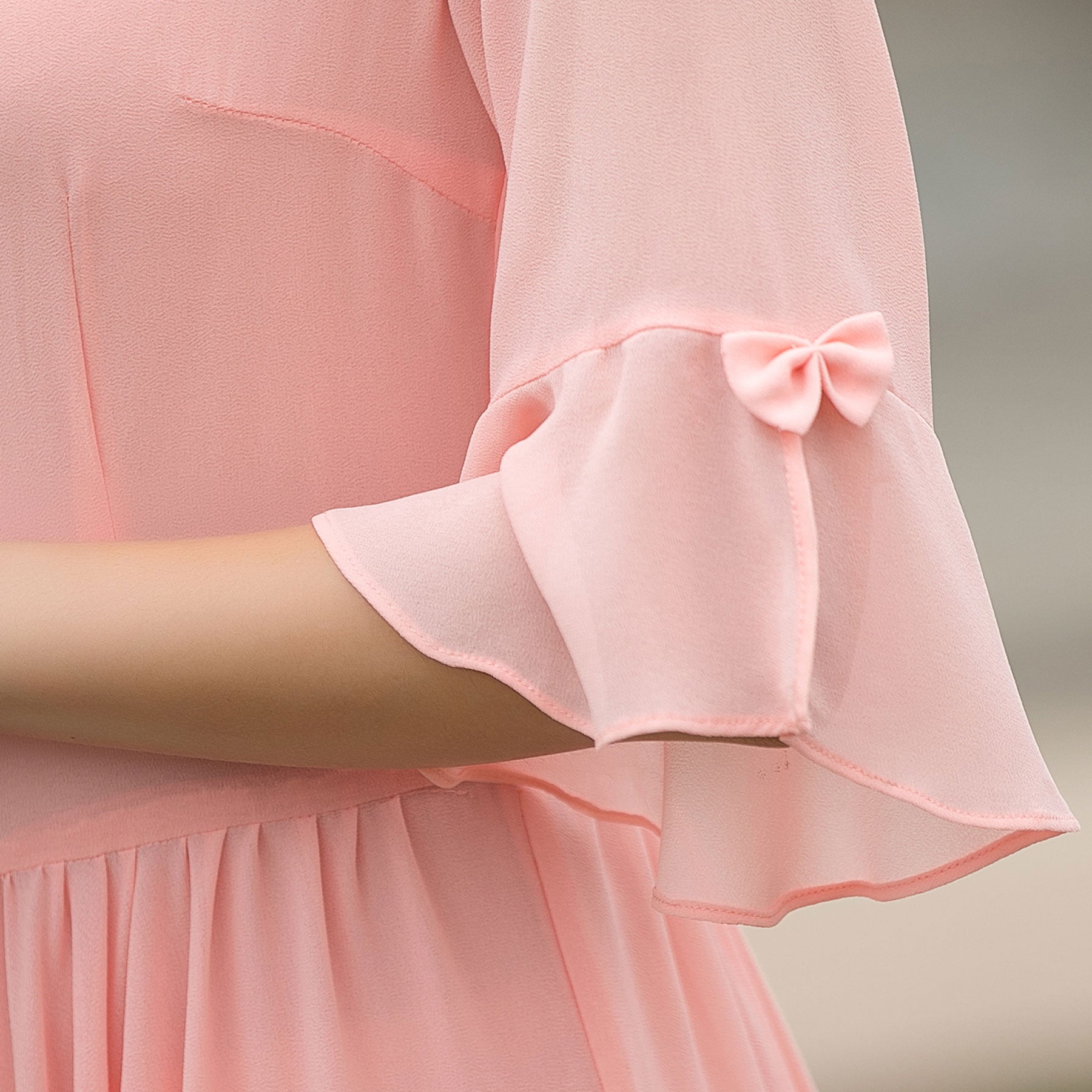 pink half sleeve fit&flare swing maxi chiffon dress 271901 Xiaolizi pink half sleeve fit&flare swing maxi chiffon dress 271901 Xiaolizi