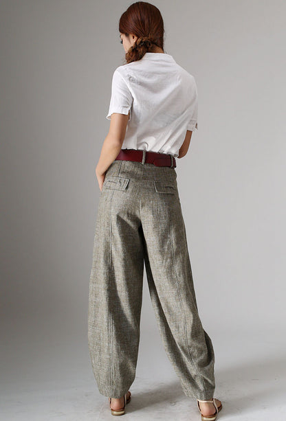 maxi linen pants