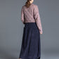 Women's Vintage Inspired Corduroy Pleated Midi Skirt 2600#