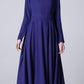 Long sleeve maxi dress, handmade linen dress 1397#