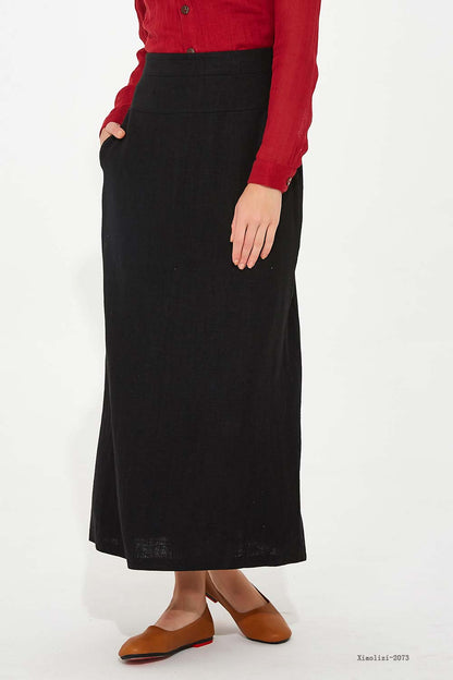 black long skirt