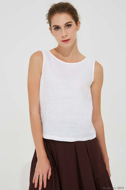 white tank top