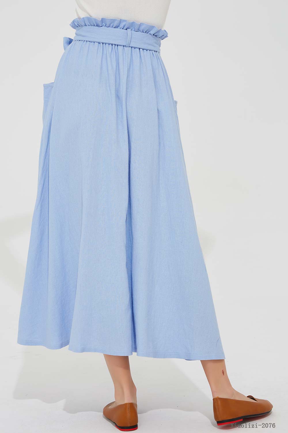 long linen skirt