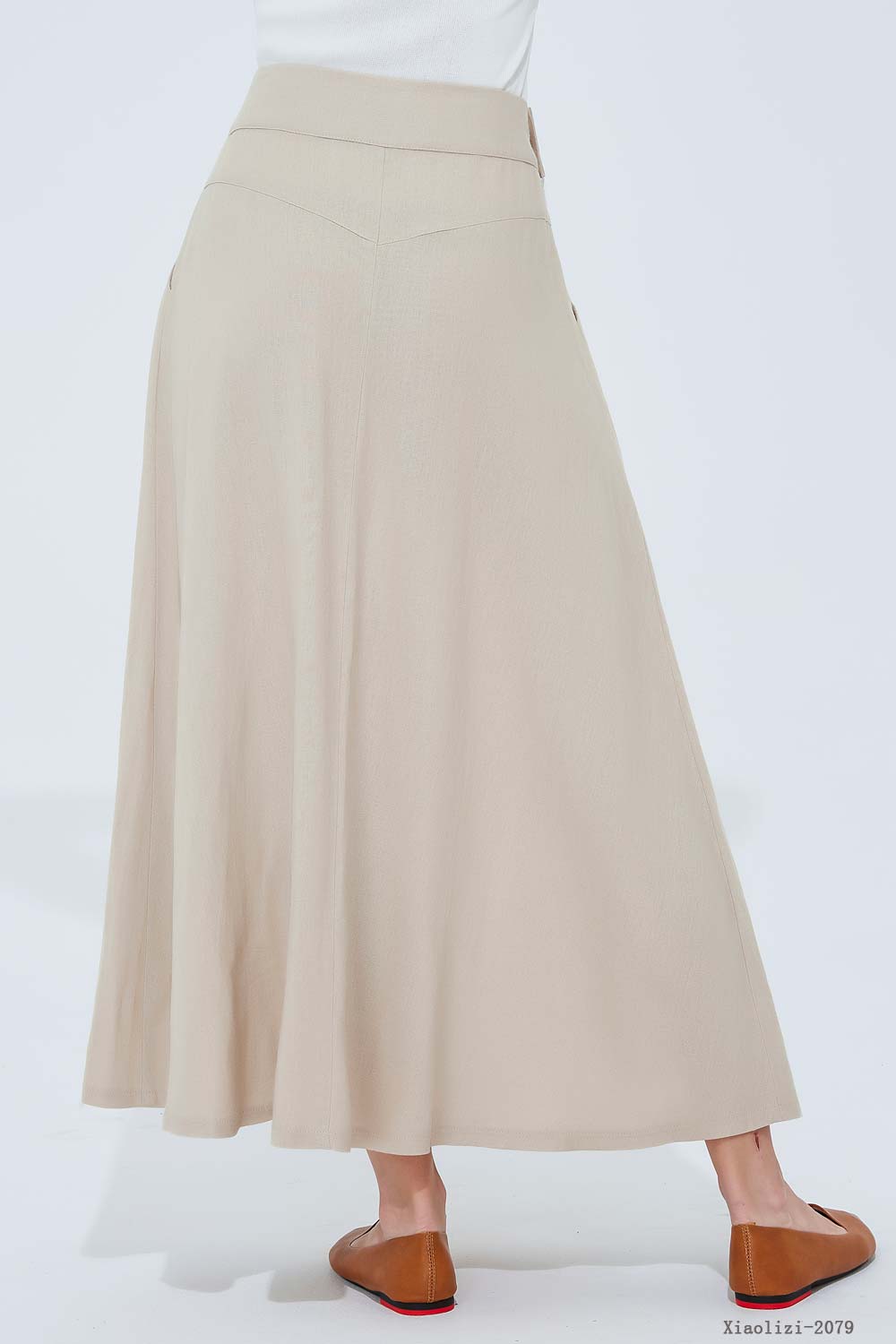 maxi linen skirt