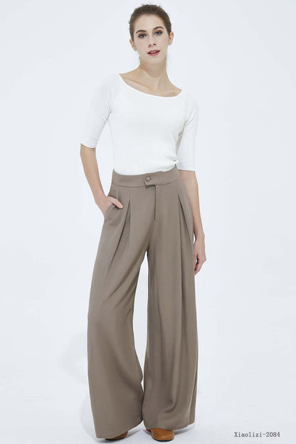 brown linen pant