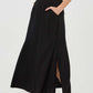 black linen skirt